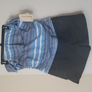 Rewind Romper size Juniors XL Blue, White & Gray